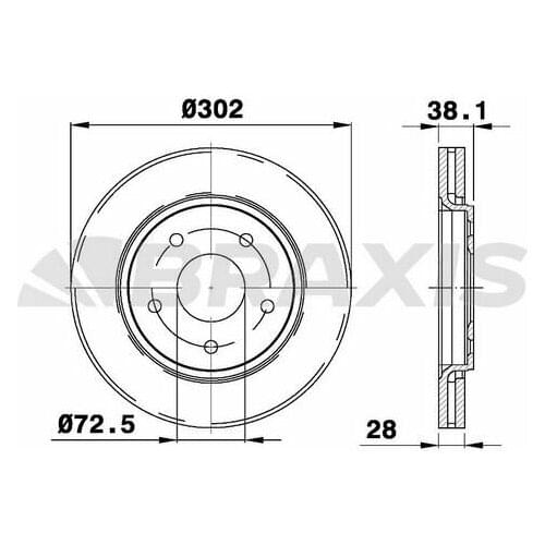 FRONT BRAKE DİSKİ CHRYSLER GRAND VOYAGER V DODGE JOURNEY 68032944AA