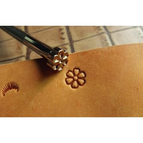 Alloy material pistil design Hand-work unique design carving punches stamp craft leather working tools