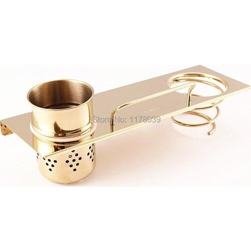 Stainless steel bathroom shelf,wall mounted Hair dryer rack,Gold-plated and chrome Bathroom Shelves,J16510
