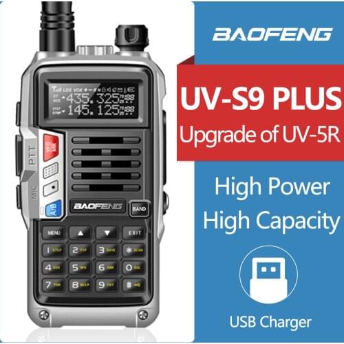 BaoFeng UV-S9 Plus UHF/VHF Walkie Talkie Radio Dual Band Transceiver Long Range Portable Radio For Hunt Forest City