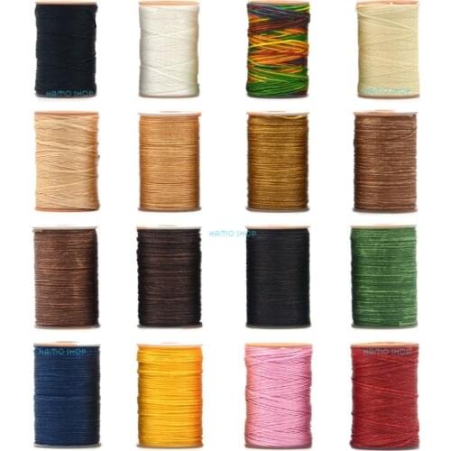 150D 0.8mm 100M Waxed Thread Cord For DIY Handicraft Tool Hand Stitching Thread Flat Waxed Sewing Line Clothing Shose Leather