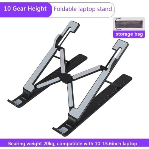 Foldable Laptop Stand Adjustable ABS Notebook Support Base Computer Holder Cooling Bracket Riser Tablet Accessories Dropship