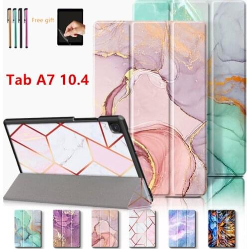 Tab Case for Samsung Galaxy Tab A7 10.4 SM-T500/T505 Tablet Folding Stand Cover for Samsung Galaxy Tab A7 10.4 2020 Case+F+pen