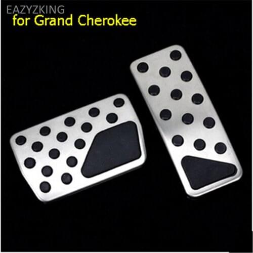 Car styling 2pcs/set stainless steel Accelerator Gas Brake pedal NON-slip cover auto accessories case for Jeep Grand Cherokee