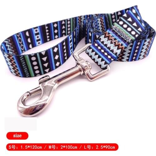 Pet supplies Fashionable personality pet leash fresh blue bohemian style pet belt