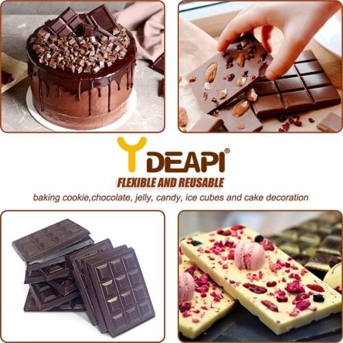 YDEAPI Chocolate Mold Chocolate Cake Soap Mold Baking Ice Tray Mould Baking Mould Cake Decorating Silicone Fondant Coffee Mold