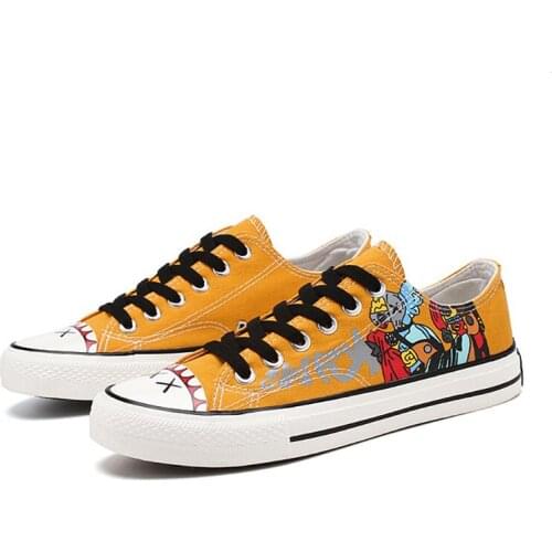 TaoBo 2020 Canvas Shoes For Women Causal Wear High Heel Lace Up Spring Women Shoes Kpop Print Sneaker