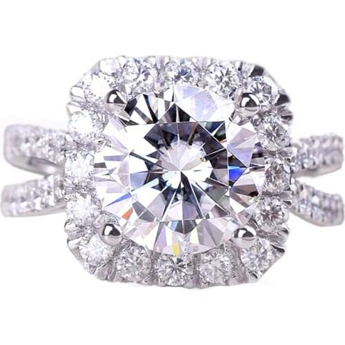 Dazzling Square S925 Sterling Silver Womens Ring Luxury Engagement Exquisite Elegant Wedding Party Original Design Gift Jewelry