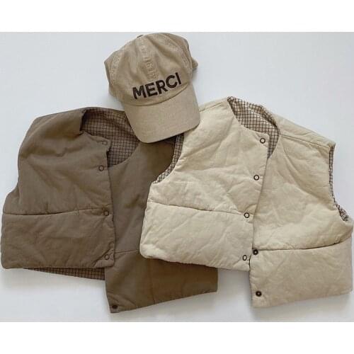 Toddler Baby Girls Boys Sleeveless Outerwear Vest Fashion Childrens Clothing Newborn Baby Girls Boys Cotton Vest Coat Tops