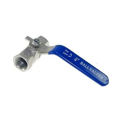 1)DN6 G1/4" Port Size Female Full Port 304 Stainless Steel one-piece Ball Valve