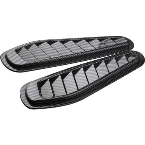 2PCS Universal Car Air Flow Vent Sticker Hood Air Flow Intake Cover Decor
