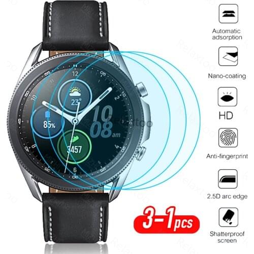3pcs Tempered Glass For Samsung Watch 3 45mm Glass For Samsung Galaxy Watch3 41mm band Screen Protector Smartwatch accessories