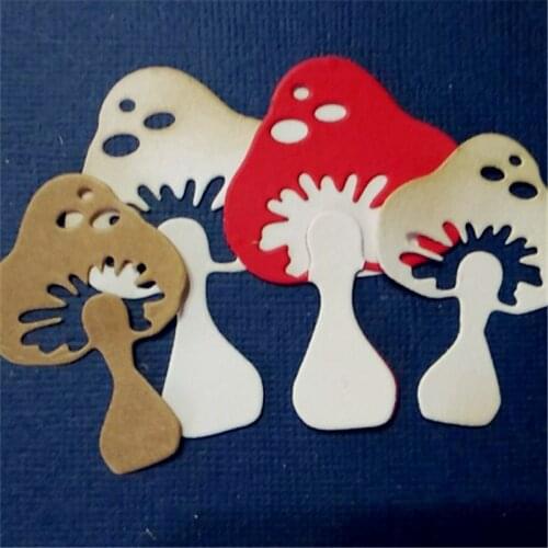 4Pcs Mushroom Metal Cutting Dies for DIY Scrapbooking Album Paper Cards Decorative Crafts Embossing Die Cuts