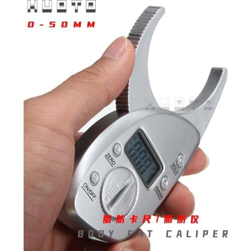 5pcs/lot! Factory outlet Digital LCD Body Fat Caliper Skin Fold caliper fat Measurement Thickness 50mm 2inch Range