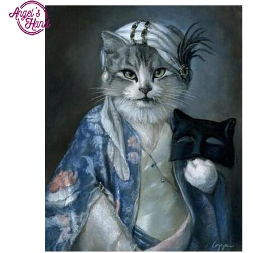 5D Diy Diamond Mosaic Cat gentleman New Style Diamond Embroidery of Rhinestones for Living Room Relative Gifts