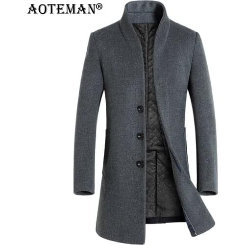 AOTEMAN Men's Long Jackets