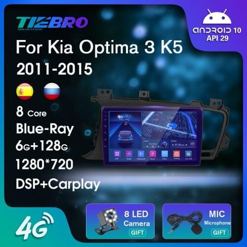 2DIN Andriod 10.0 Car Radio For Kia Optima 3 K5 2011-2015 GPS Navigation Auto Radio Car Multimedia Player Bluetooth Player IGO