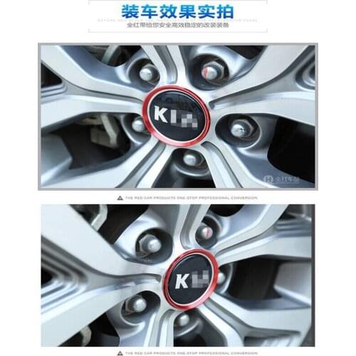 Car Styling Ring Wheel Hub Decoration Circle For Kia Borrego Carens Carnival Ceed Niro Optima Picanto Sorento 2 3 Accessories
