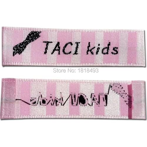 Free shipping customize clothing satin woven labels/garment dress collar label/main label/embroidered tag/brand 1000 pcs a lot