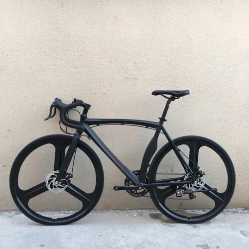 700C Aluminum Alloy Frame Road Bike 14 Speed Dual Disc Brake Student City Bike Curved Or Straight Handlebar