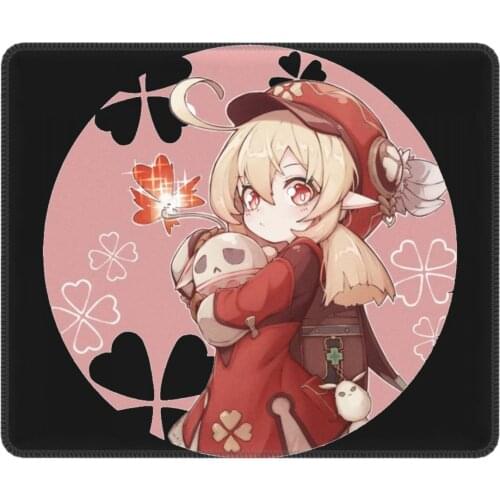Klee Genshin Impact Novelty Mouse Pad Anime Game Lockedge Soft Mat Rubber PC Table Decoration Cover