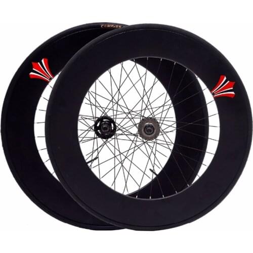 Fixed Gear Wheelset 90mm Rim 70mm Aluminum Alloy Flip-flop Wheel Road Bike Fixie Bicycle With Tires Cycling Cycle Accessories