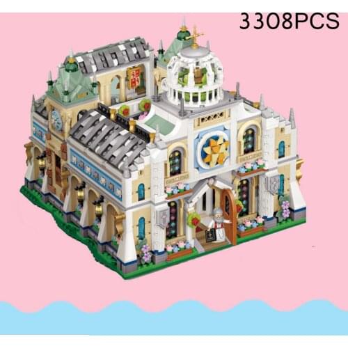 LOZ mini diamond building block city street view Wedding Chapel assemble bricks figures educational toys for kids gifts