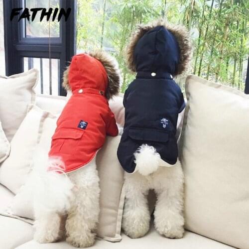 FATHIN Winter Dog Coat Super Warm Down Jacket Thicken Cotton Windproof Pet Dog Clothes for Small Medium Large Dog