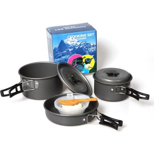 Alloy Outdoor Camping Cookware Set DS300 Picnic Pots Fry Pan Set