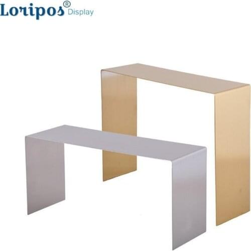 U Stainless Steel Desktop Jewelry Handbag Shoes Display Stand Table Jewelry Display Rack Bag Holder Store Window Display Fixture