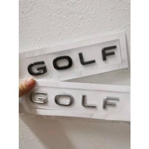 2021 New Letters Emblem for VW GOLF 8 Car Styling Trunk Middle Nameplate Logo Sticker for Volkswagen Glossy Black Chrome