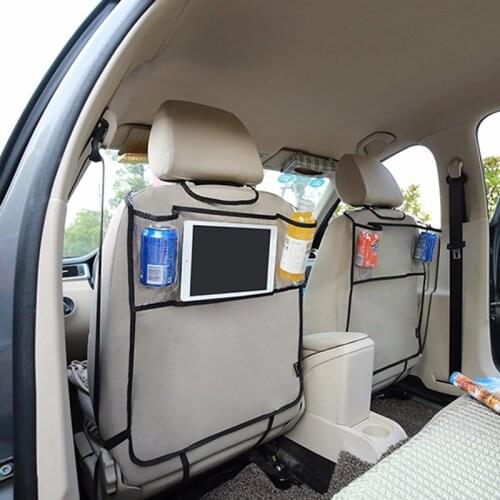 Car Back Seat Organizer Car Multi-Pocket Back Seat Storage Bag Organizer Phone Pocket Pouch for Book Tablet Mobile Drinks Tissue