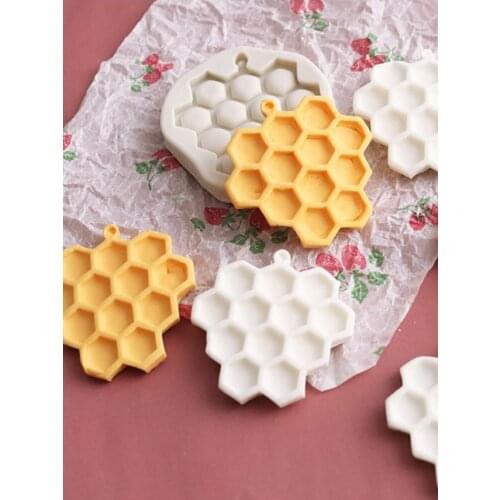 Honey Block Grid Chocolate Mold Fondant Aromatherapy Scented Plaster Gypsum Silicone Epoxy Cake Decorating DIY Manual Baking