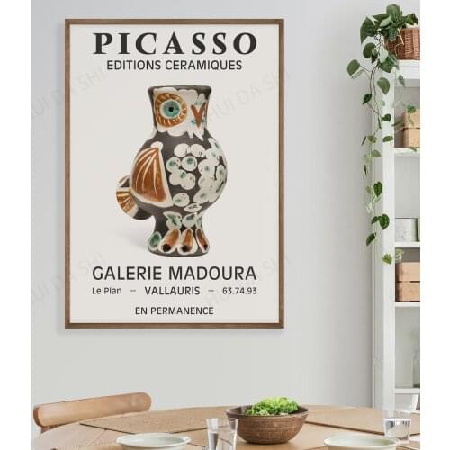 Pablo Picasso Art Exhibition Ceramic Digital Download Poster Vintage Print Canvas Poster