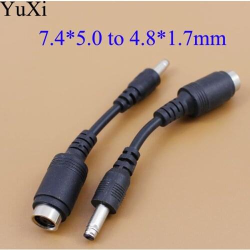 Dc convertor connector dc power cable 7.4 female jack to 4.8 male plug bullet tip 7.4*5.0 to 4.8*1.7 for hp notebook 7.4 x 5.0mm