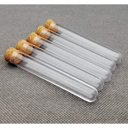 50pcs 13x78mm School Lab Clear Plastic Test Tubes With Corks Caps,Wedding Favor Gift Tube,Party Candy Container