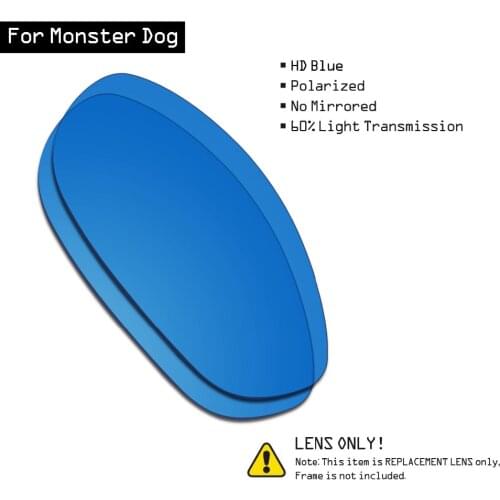 SmartVLT Sunglasses Replacement Lenses for Oakley Monster Dog - HD Blue