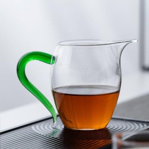 Chinese Dehua Glass Tea Pitcher Chahai Gongdaobei Glass Tea Accessories Drinkware 335ml Dolce Fashion Tea Infuser Pot