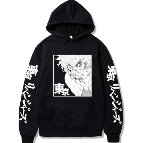 Tokyo Revengers Hot Anime Hoodie Long Sleeve Loose Print Winter Hip Hop Male and Female