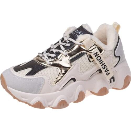 Old Daddy Shoes 2021 Winter New Korean Version of All-match Fashion Casual Running Sports Shoes Womens Shoes Sneakers