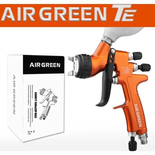 AIR GREEN orange color TE 1.3mm metal power epoxy oxygen spray gun paint spraygun