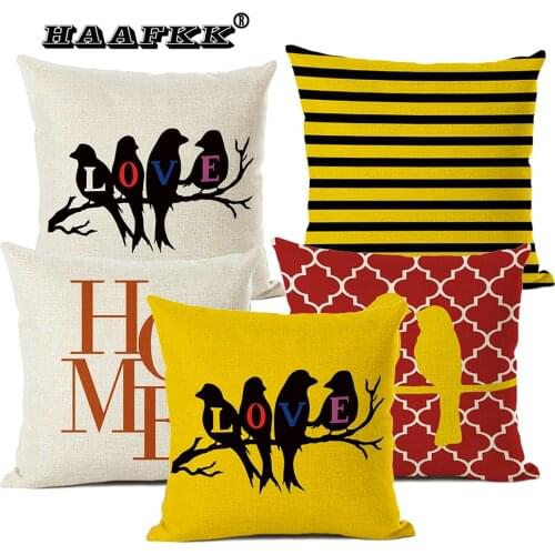High-quality Bar Retro Decorative Pillows Living Room Sofa Cushion Cover 45x45cm Linen Pillow, Universal In All Seasons