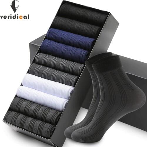 10Pairs Business Men Silk Socks Tear-Resistant Breathable Casual Socks Ultra-Thin Coolest Nylon Man Socks Stretchy Stockings