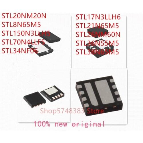10PCS STL20NM20N STL8N65M5 STL150N3LLH5 STL70N4LLF5 STL34NF06 STL17N3LLH6 STL21N65M5 STL26NM60N STL36N55M5 STL38N65M5