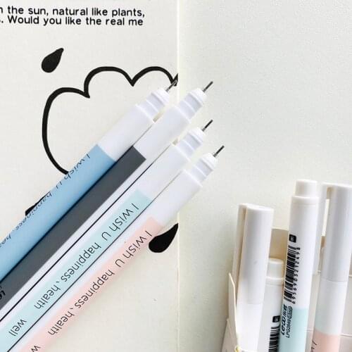 2PCS Plan To Do Gel Pen Rollerball Pen Student Stationery School Office Supply 0.5mm Black Ink