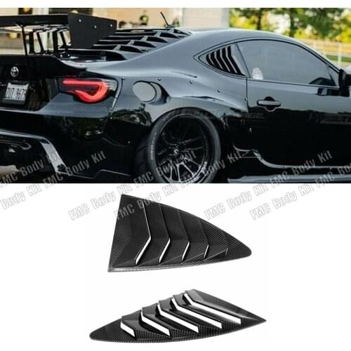 Real Carbon Fiber Look Rear Side Quarter Window Louvers Cover Body Trim For Subaru BRZ For Toyota 86 GT86 2013-2018 2pcs