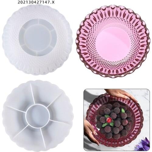Big Fruit Storage Tray Epoxy Resin Mold Dish Bowl Plate Silicone Mould DIY Crafts Jewelry Holder Box Home Decor Casting Tool