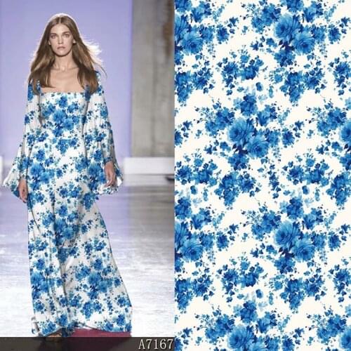 50x135 cm 100% natural mulberry silk printed fabric 16mm crepe de chine drape anti-wrinkle shirt for dress fabric cloth material