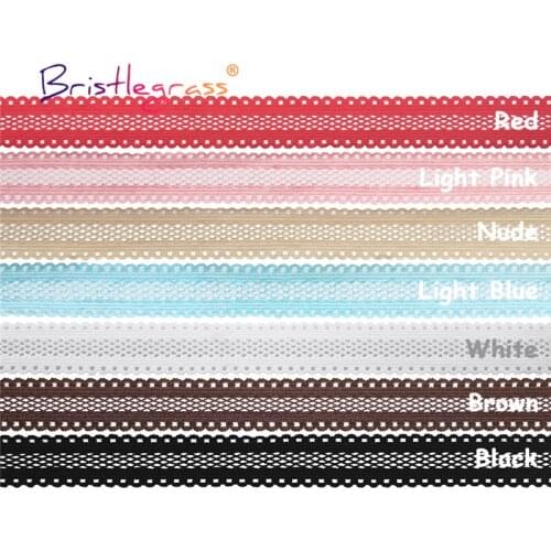 BRISTLEGRASS Combo 7 Yard 5/8" 15mm Picot Loop Mesh Decorative Lace Trim Elastic Spandex Band Tape Hair Tie Tutu Lingerie Sewing