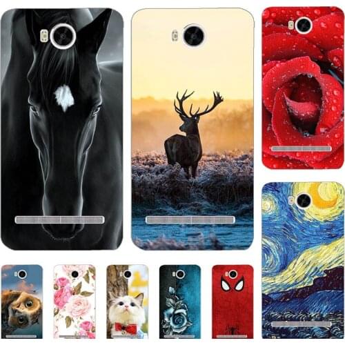 Cute Animal Cat Printing Case For Huawei Y3 2 Y3II-U22 LUA-U22 Lua-L21 4.5" Cover Relief Cartoon Design Funda Phone Coque